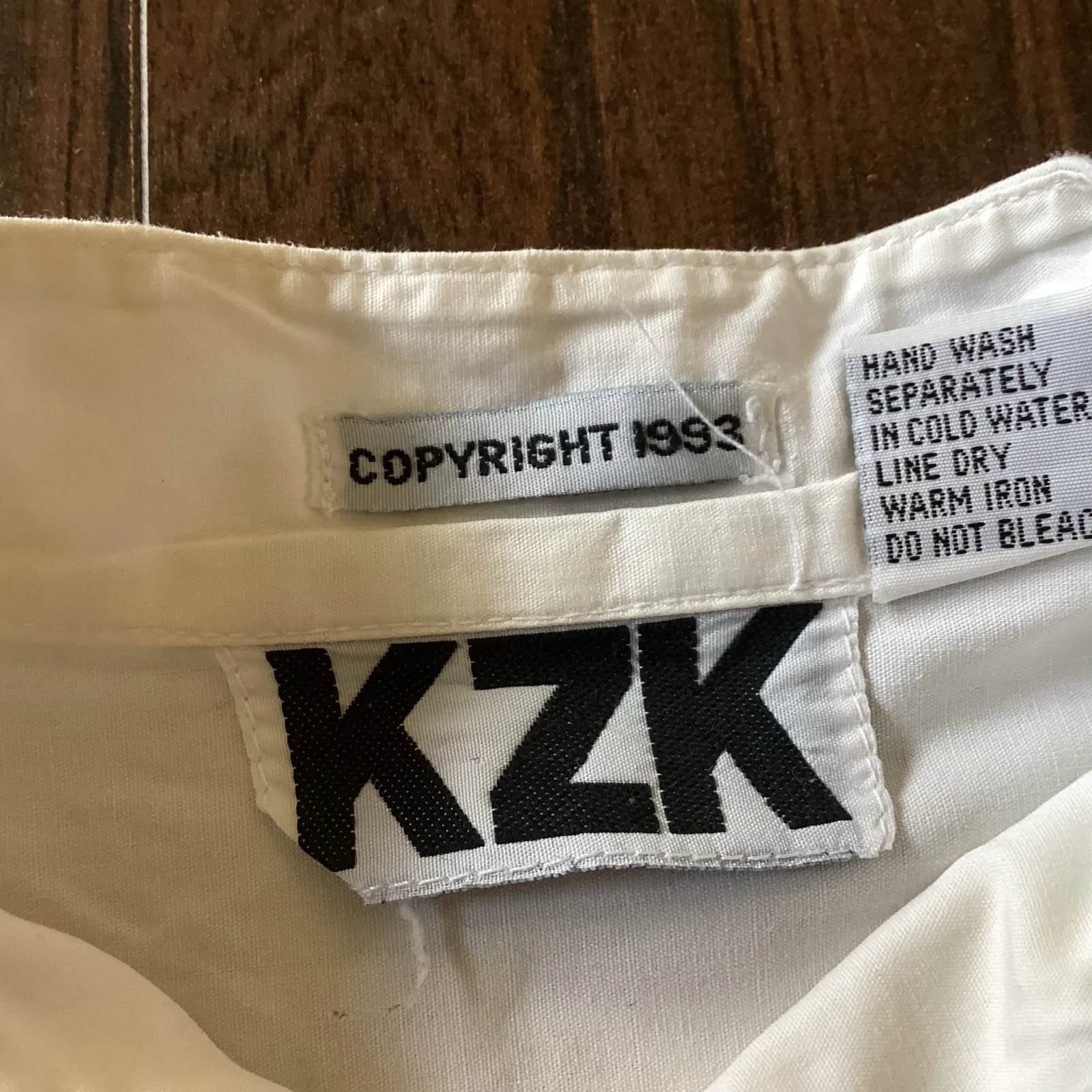 KZK Western Button Down Blouse White Size M - Image 6