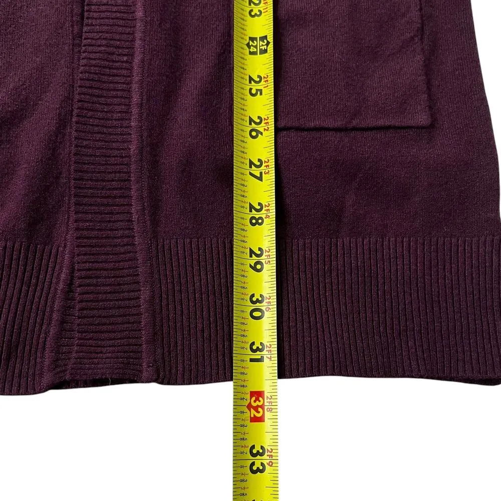 Betsey's Boutique Shop Plum Knit Cardigan Women Sweater Size Small 61 - Image 6