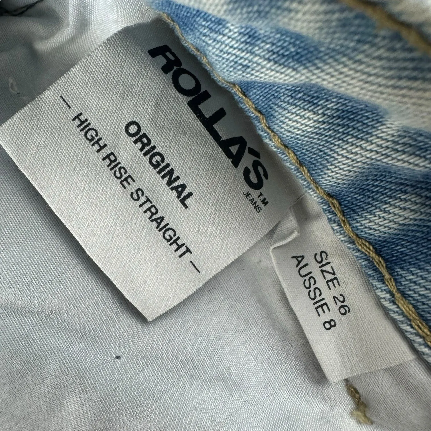Rolla's Original High Rise Straight Jeans Sz‎ 26 Blue - Image 4