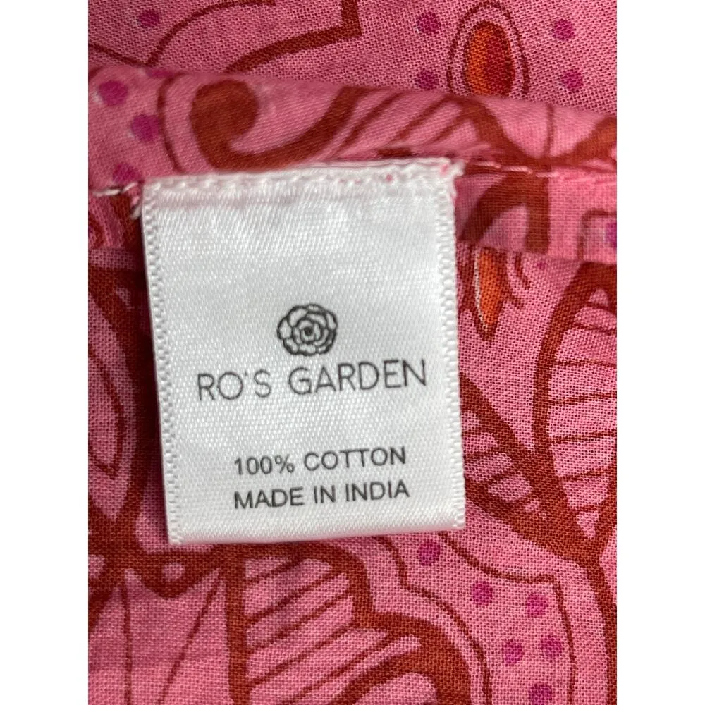 NWT Ro’s Garden Hunan Floral Mini Dress Size M Pink Flutter Sleeve V Neck Size M - Image 9