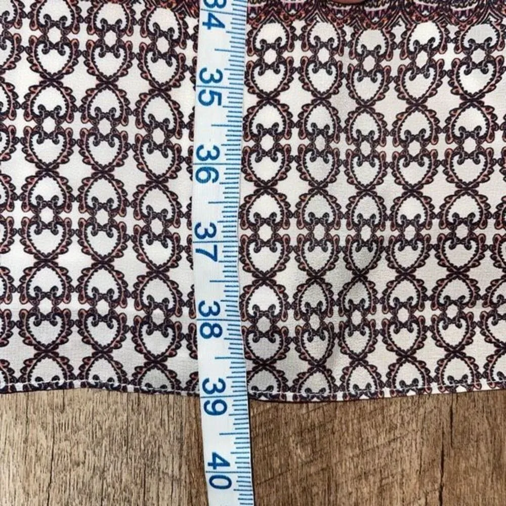 Shoshanna "Alina" Women’s 100% Silk White/Multi Paisley Blouson Dress Sz‎ 8 - Image 12