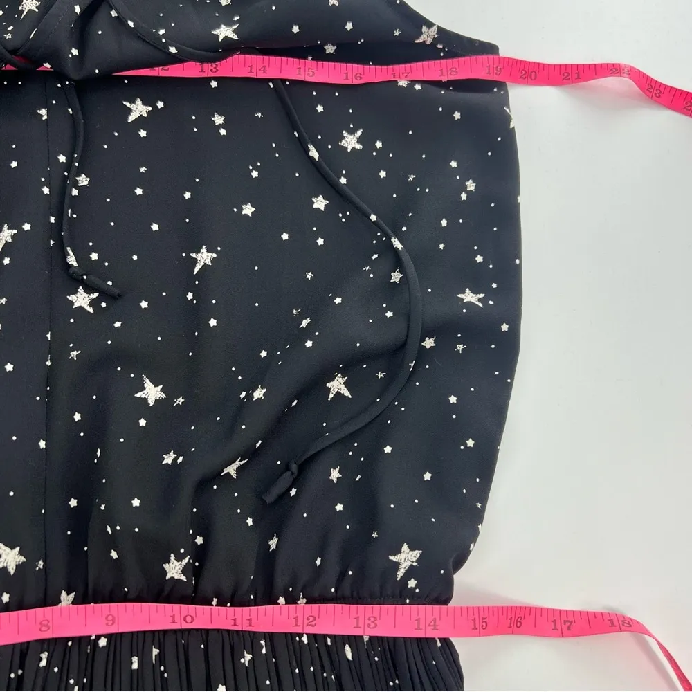 Current Air Cara Sleeveless Pleated Mini Star Dress sz S black white - Image 7