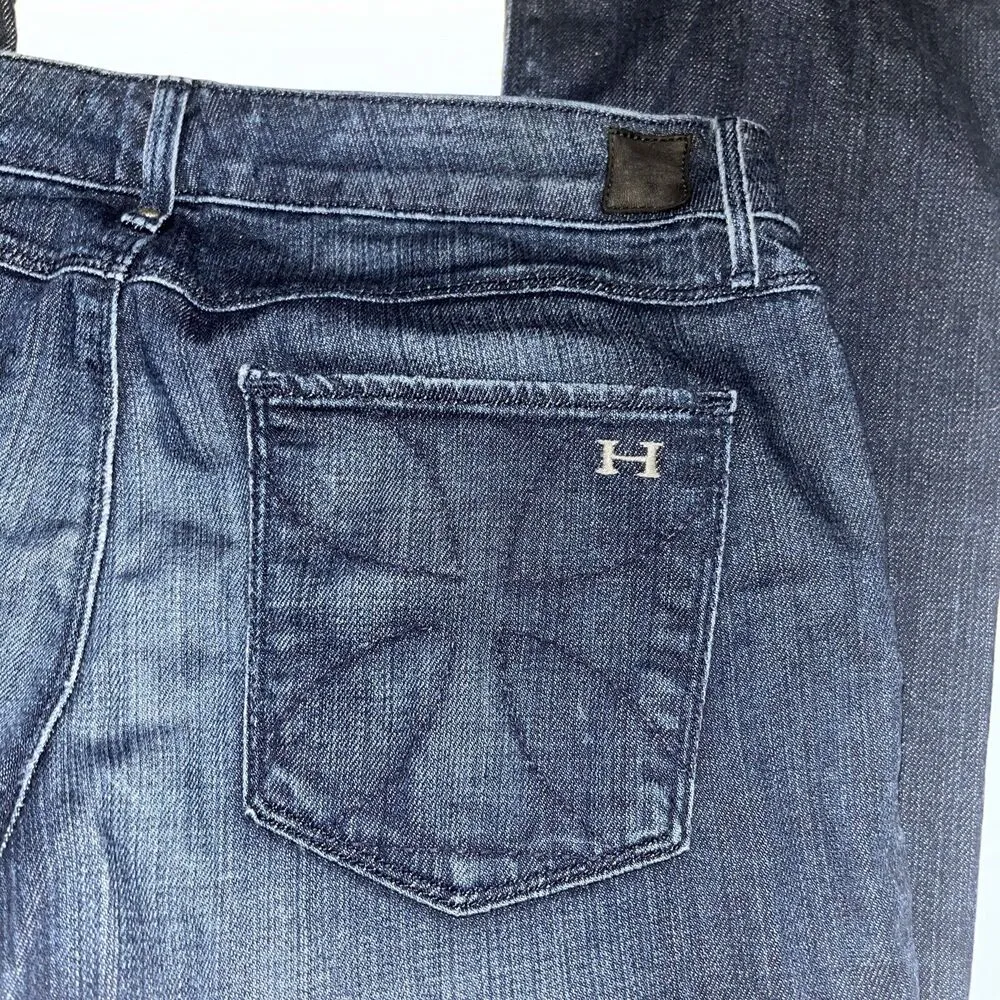 Habitual Gryphon Mini Boot Jeans Sz 28 Celtic Cross Pocs Dark MSRP $170 - Image 3