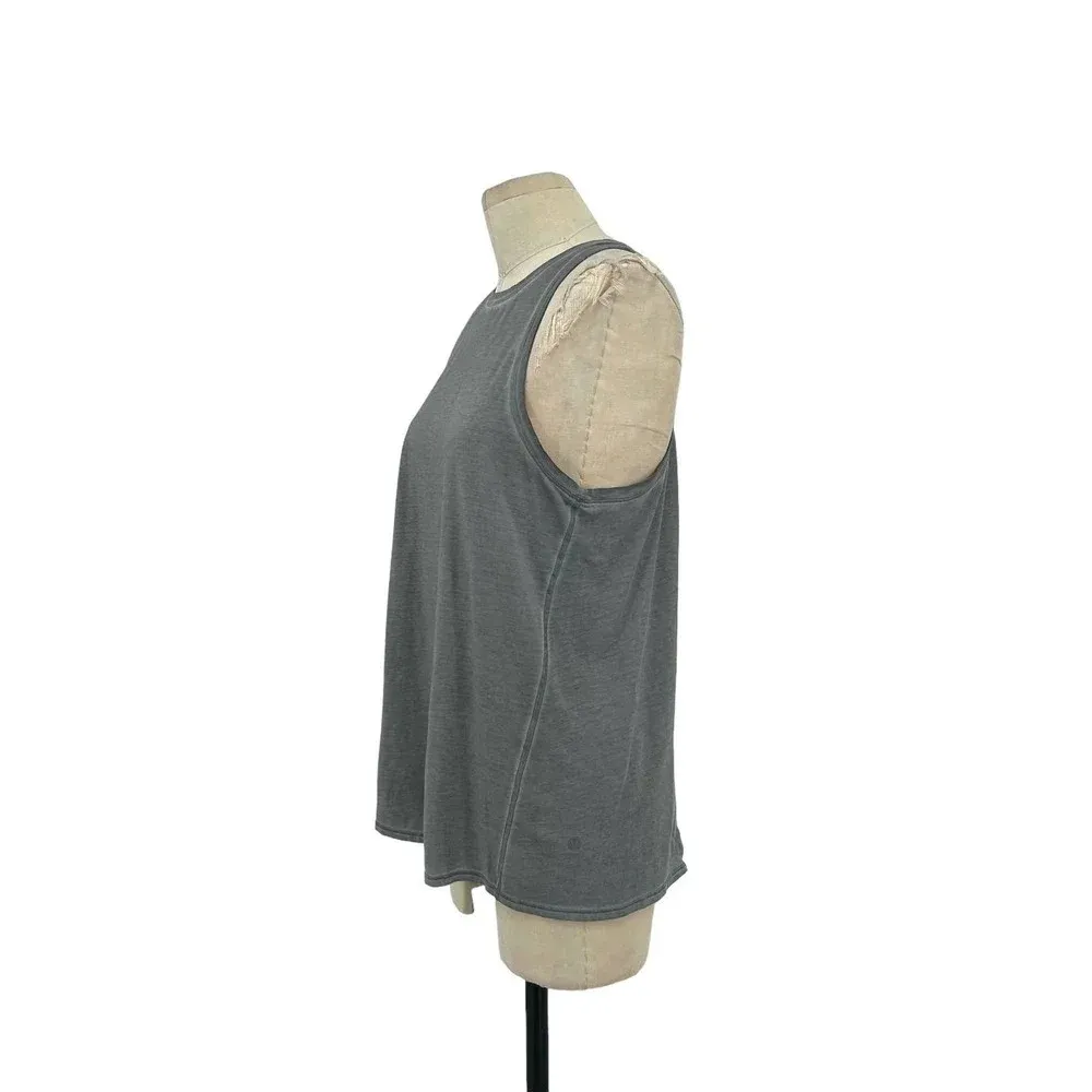 Lululemon All Tied Up Tank‎ *Wash Sublimado Pigment Dye Asphalt Grey Size 6 - Image 6