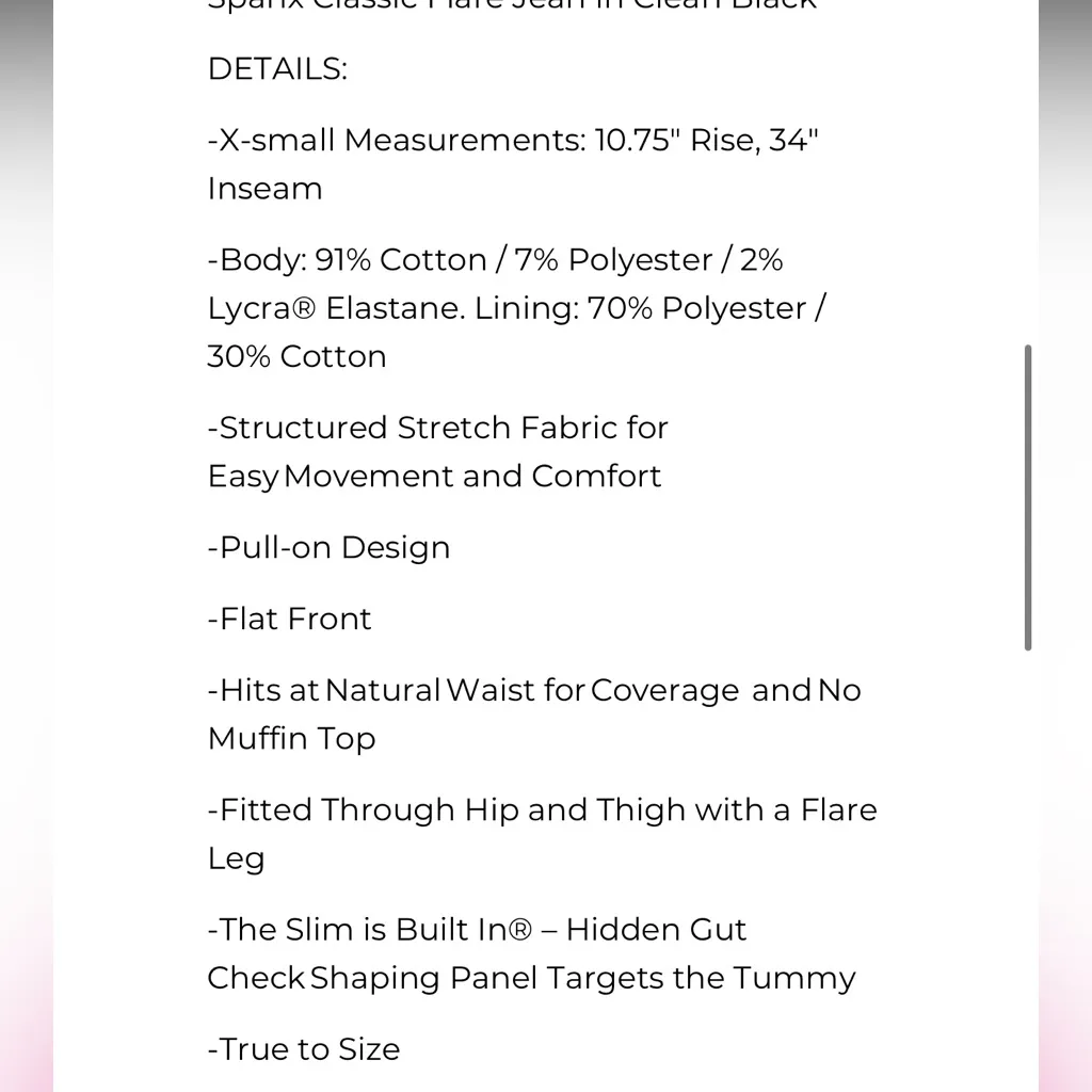 Spanx Classic Flare Jean Clean Black - Image 3