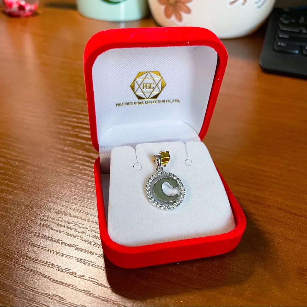 “C” Sterling Silver Necklace Pendant - Image 2