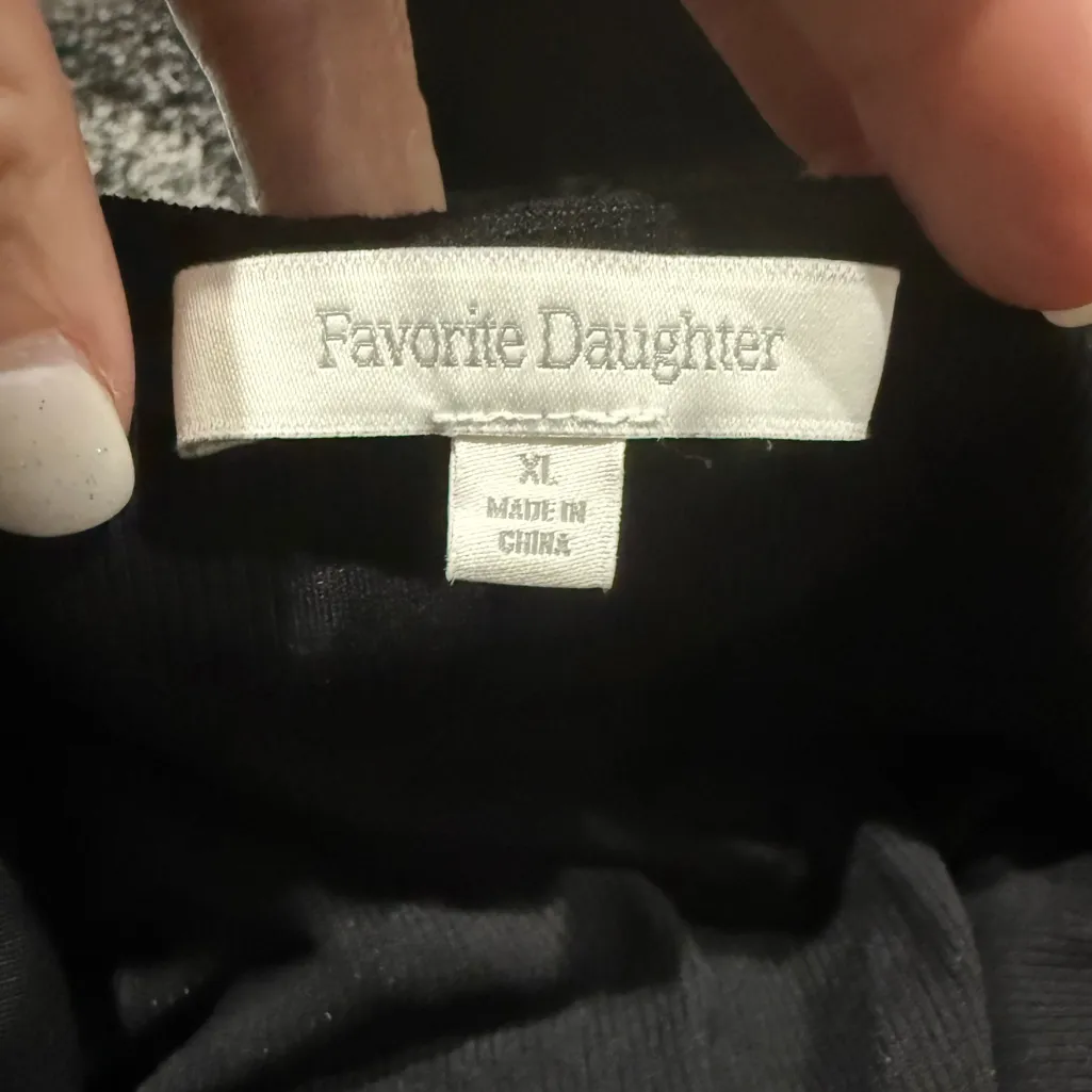 New! Favorite Daughter The Sara Off the Shoulder Long Sleeve‎ Maxi Dress XL $198 Black - Image 5