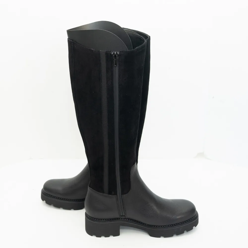 Vionic Fallbrook Black Suede Knee High Boots Wide Width - Image 6