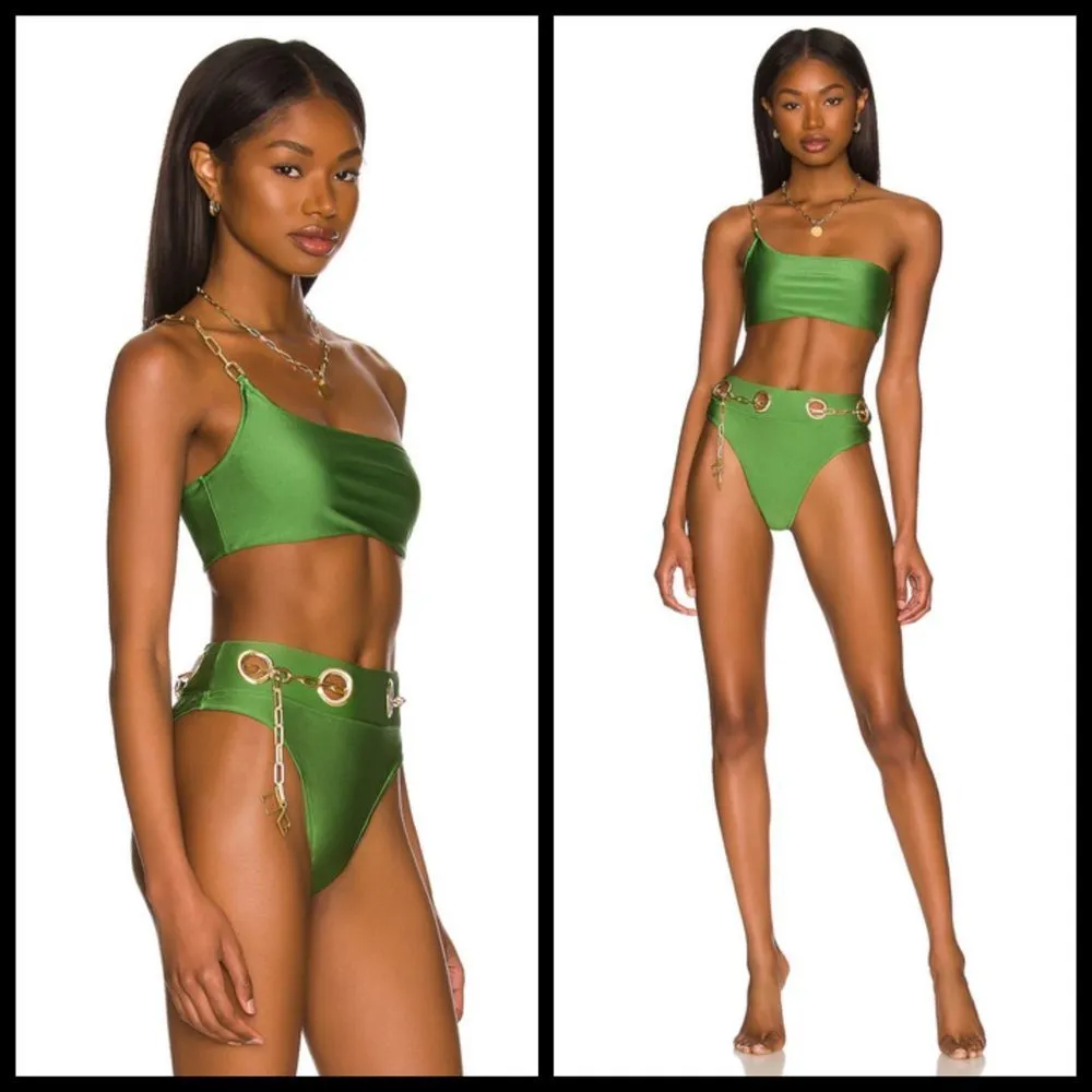 💕CULT GAIA💕 Jianna Bikini Top + Bottom Set ~ Basil Green Small S NWT - Image 7