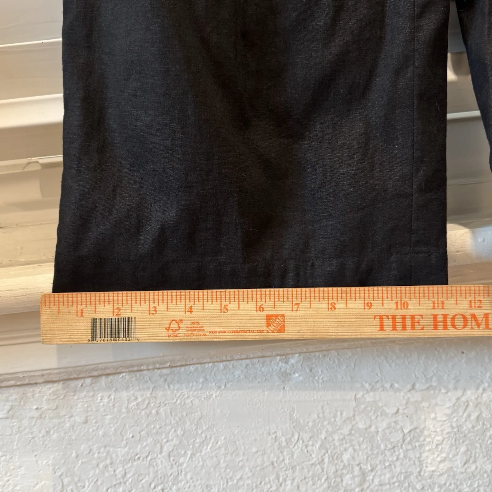 NEW VINCE Women's L Linen Blend Black Wide Leg Pleated Elastic PullOn Pants $325 - Image 5