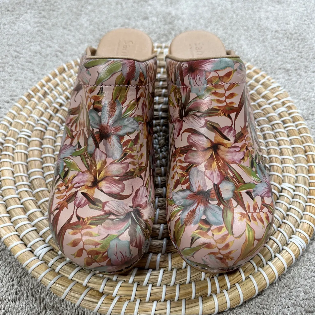 Sanita Women’s Wood Orchid Clogs Mules Shoes Slip On in Multicolor 42/US 11.5 Tan - Image 3