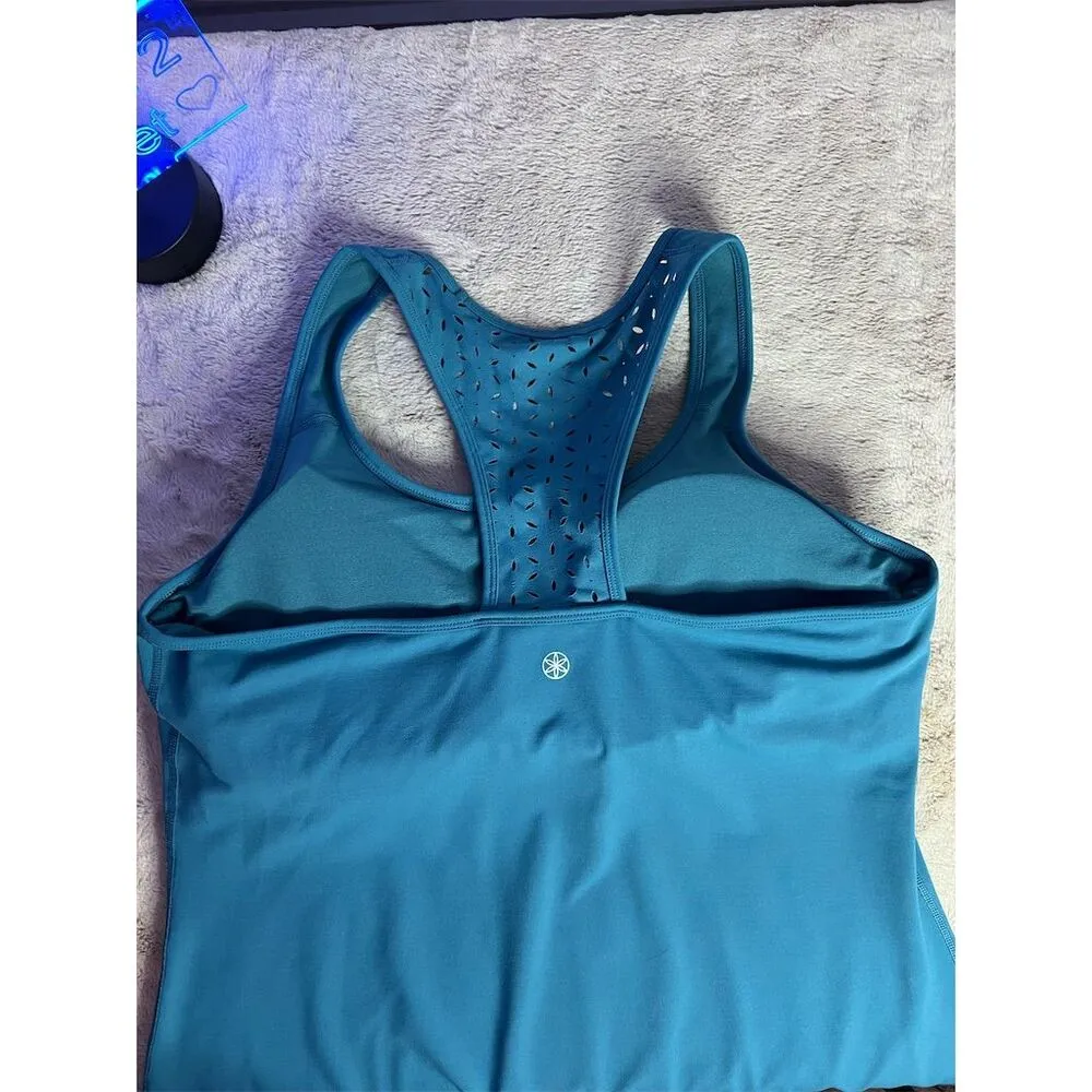 Gaiam Women's 2XL Blue Yoga Tank Top Racerback Sleeveless Activewear - Image 5