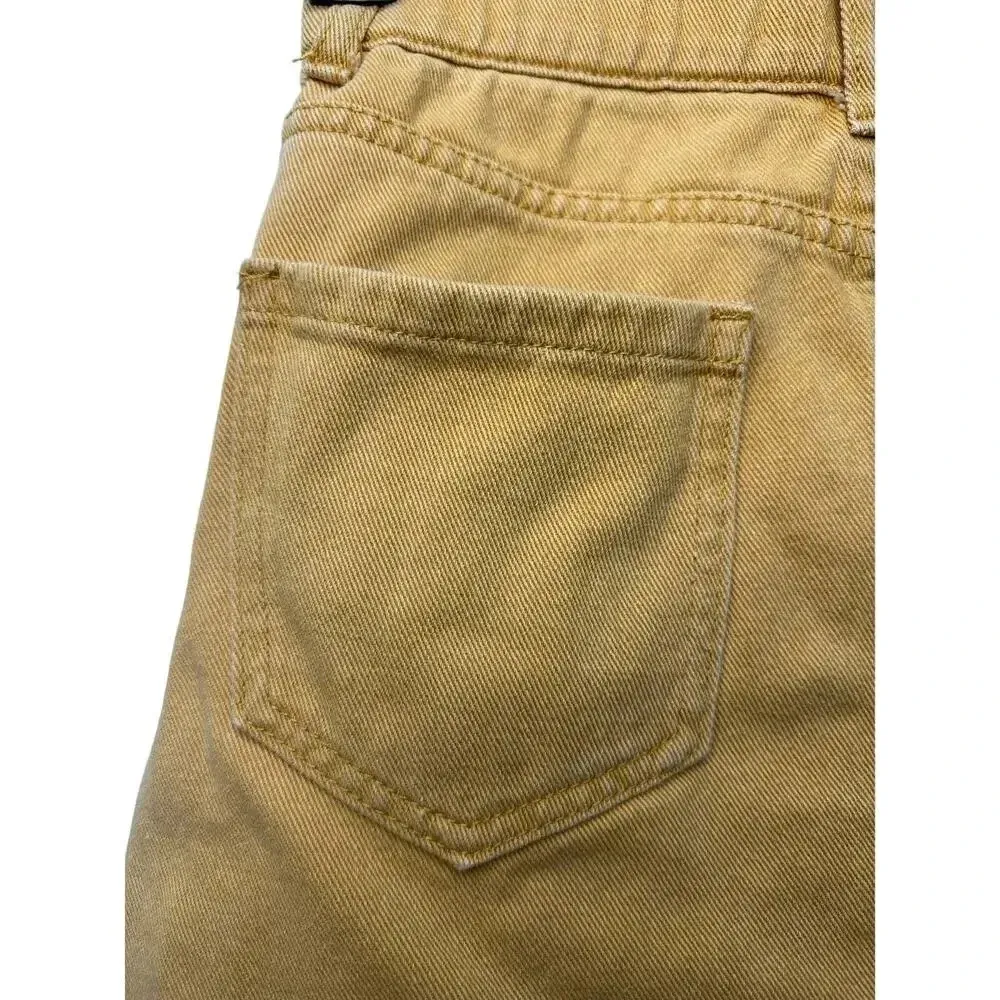 Newbury Kustom Denim Jean Short Mini Skirt Size Small Mustard Yellow Fall - Image 3