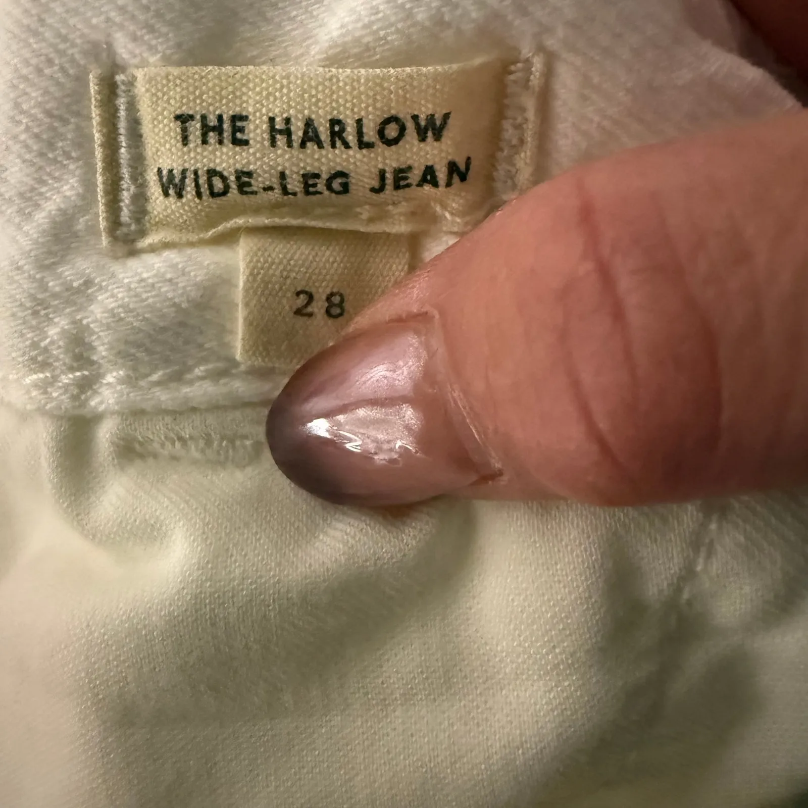 Madewell Harlow Wide-Leg Jeans Women 28 Off-White High-Rise Pleated Neutral Chic - Image 6