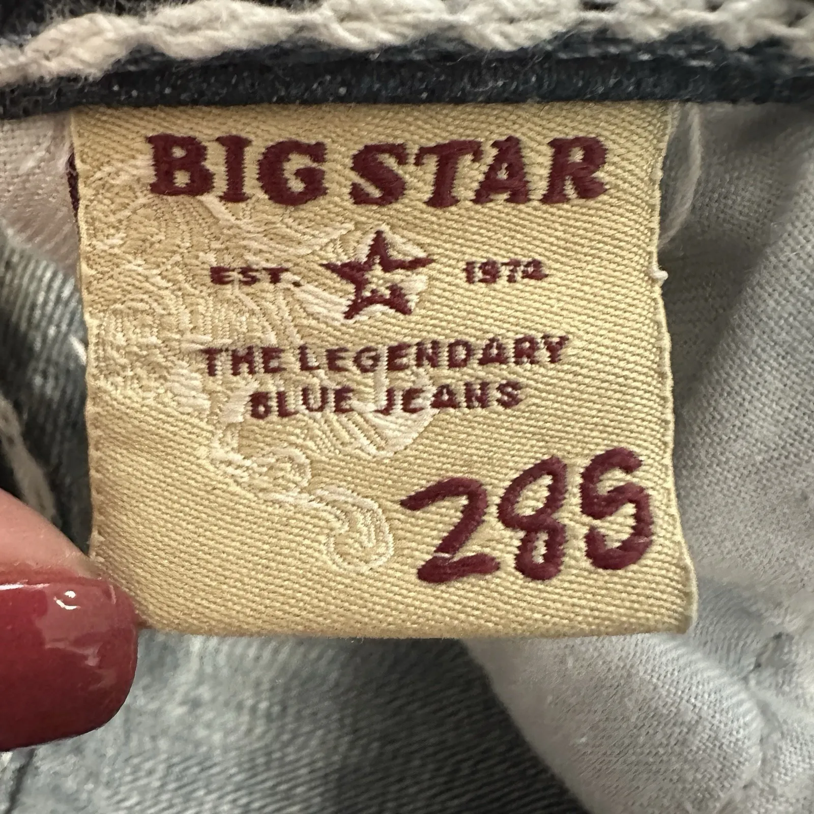 Big Star Miki Boot Cut Jeans Womens 28Short Low Rise Dark Wash Thick Stitch - Image 6