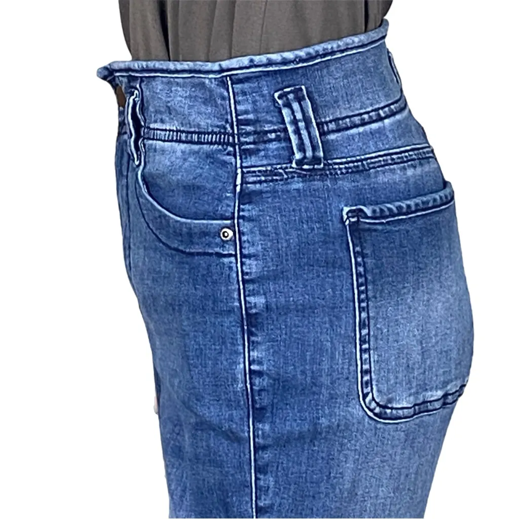 NYDJ Ami Skinny Jeans - Deep Indigo color cropped ankle great condition Size 6 - Image 7