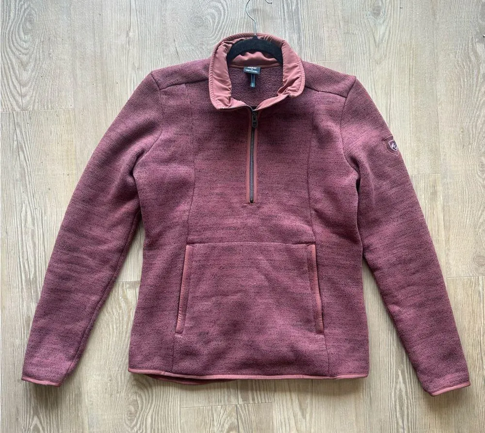 KUHL Ascendyr Quarter-Zip Fleece Sweater Women's size Small Rust outdoor jacket - Image 7