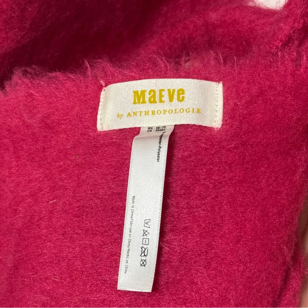 Anthropologie Bonnie Wrap Scarf Pink Fuzzy Soft - Image 6