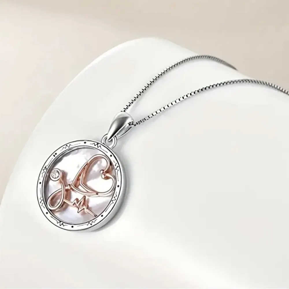 Stethoscope Necklace NWT Silver - Image 4