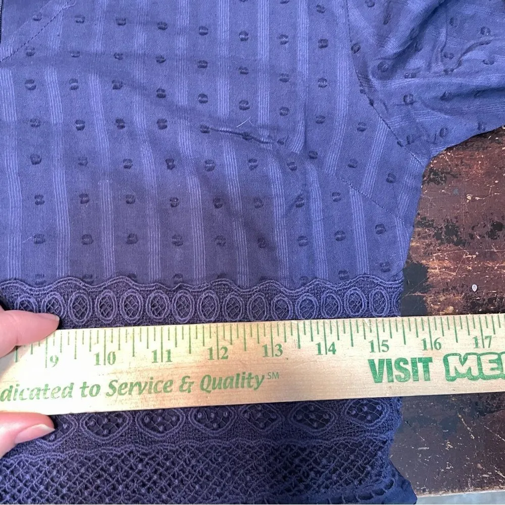 The pyramid collection dress Crochet tiered witchy boho fairy‎ grunge blue small Blue - Image 9