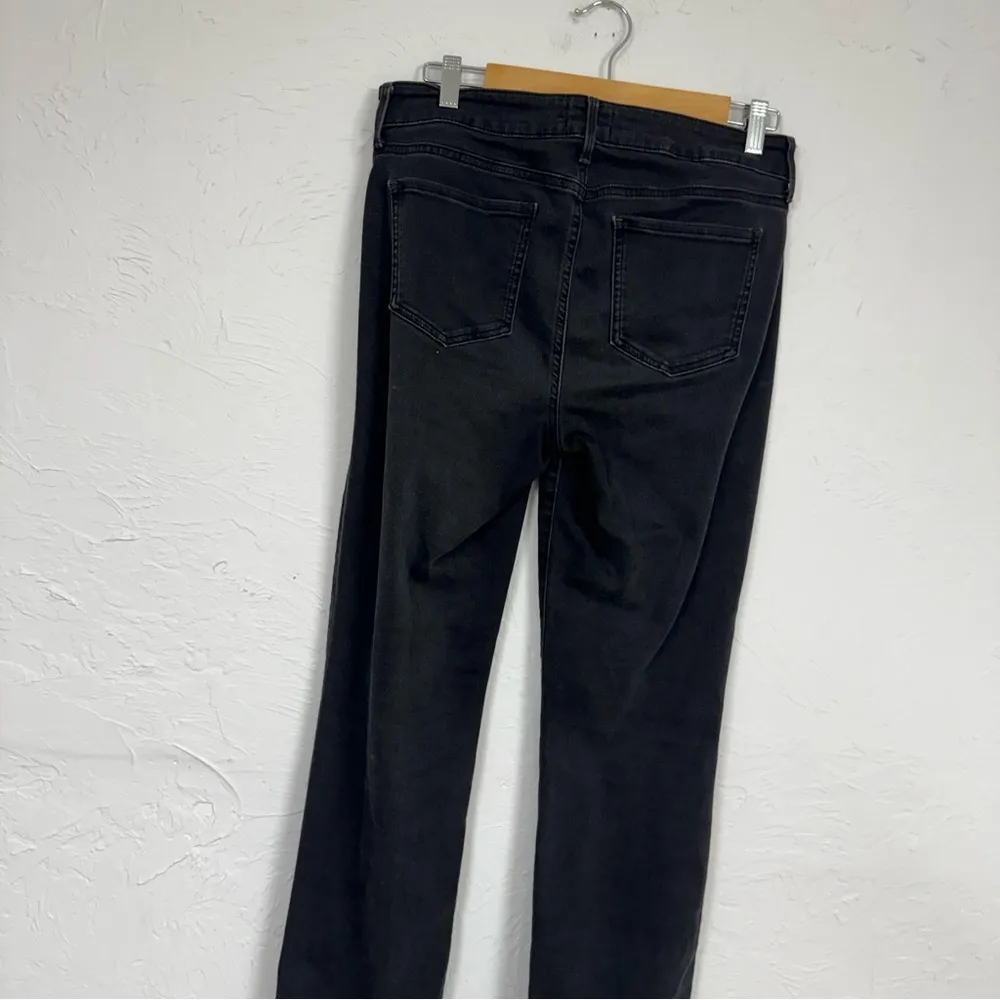 NYDJ Black High Rise Straight Leg Womens Jeans 8 Classic Fall Denim Zip Fly - Image 7