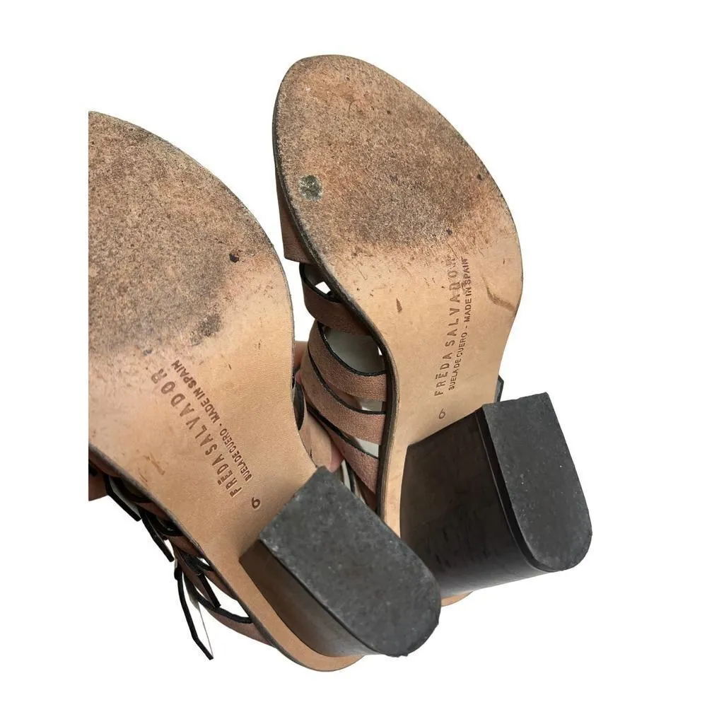 Freda Salvador Tan Gladiator Heels Sz. 6 - Image 6