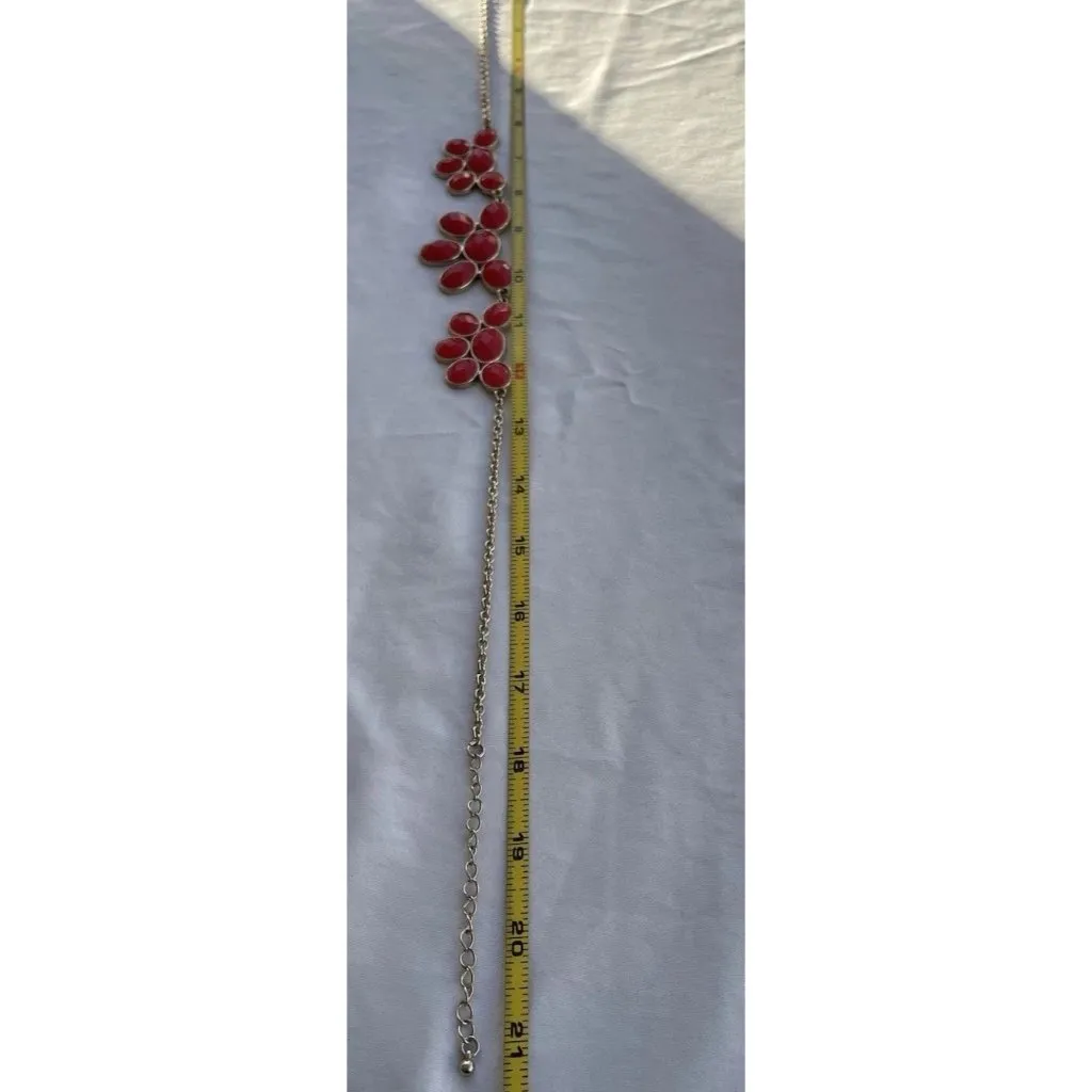 Vintage Charming Charlie Goldtone Burnt Orange Bead Scoop Necklace Earrings Gold - Image 14