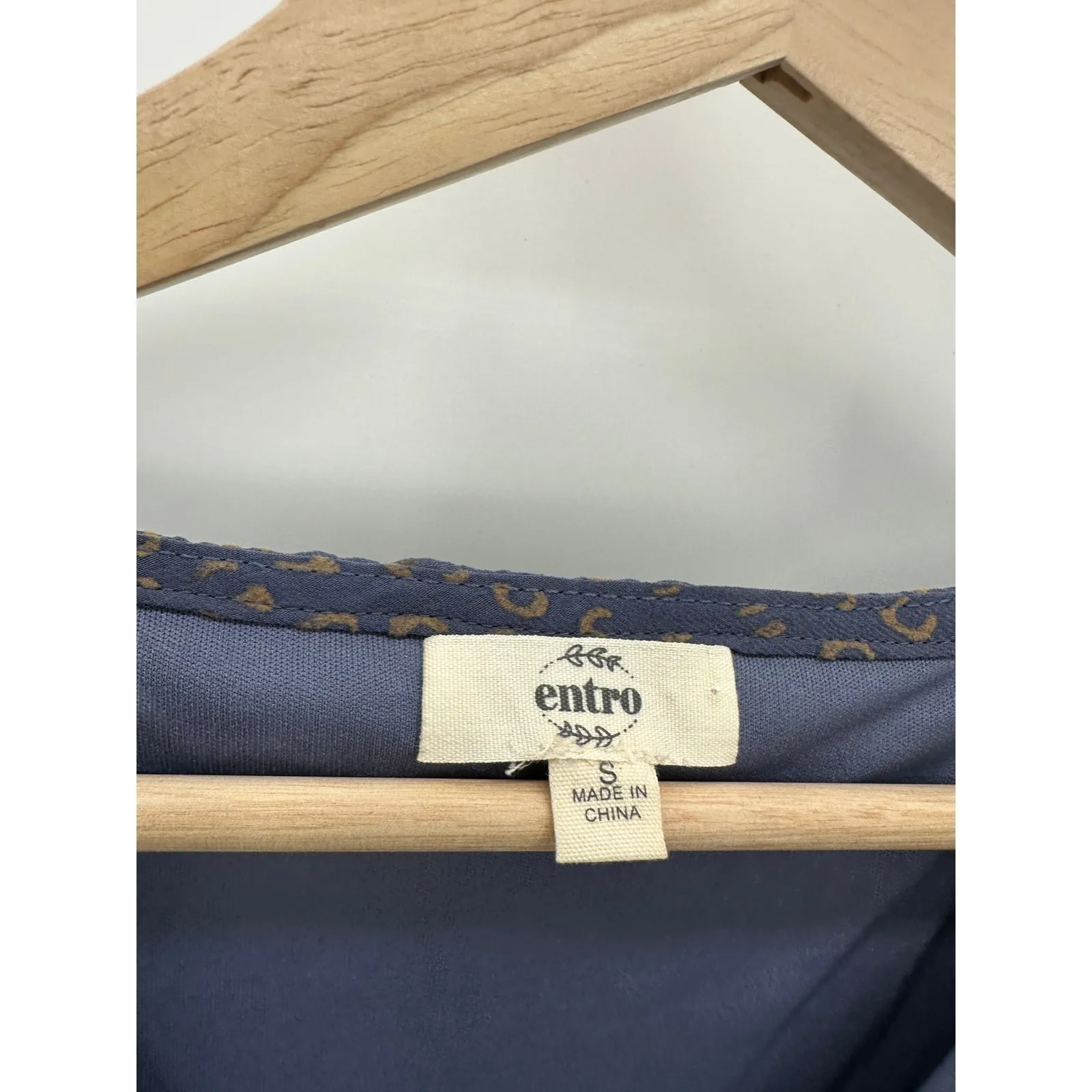 Entro Womens Blue Sheer Oversized Tunic Mini Dress Size S Flowy Boho Fairy - Image 4