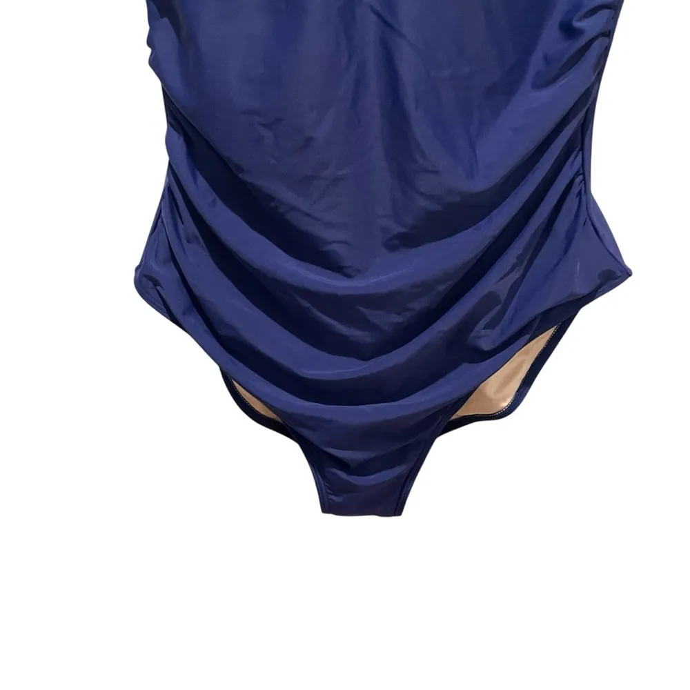 Eomenie One Piece Tummy Control Swimsuit Navy Blue Women’s Size XL NWT - Image 3