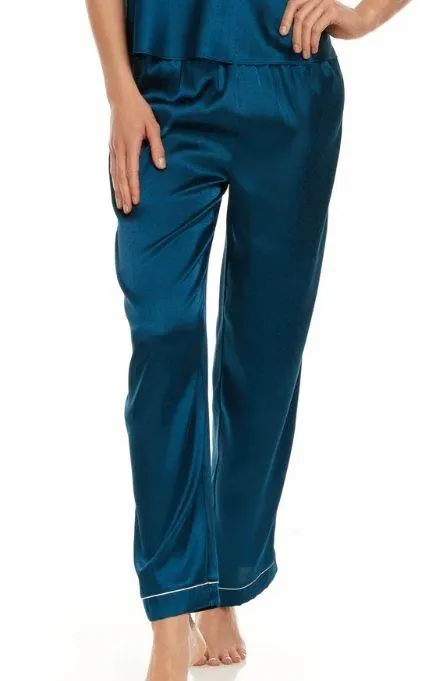 Flora Nikrooz nwot Satin Blue Lingerie shorts + Pants set M - Image 2