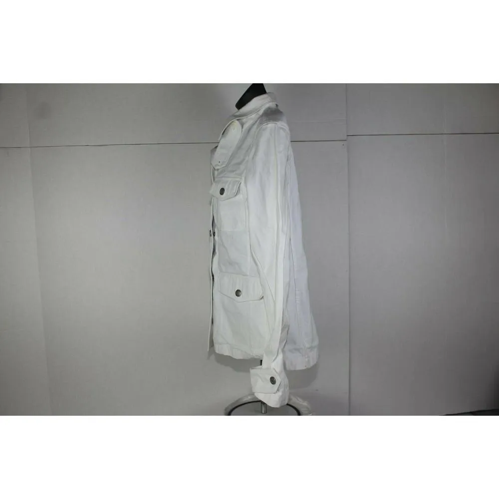 chaps ralph lauren white jean jacket size S - Image 6