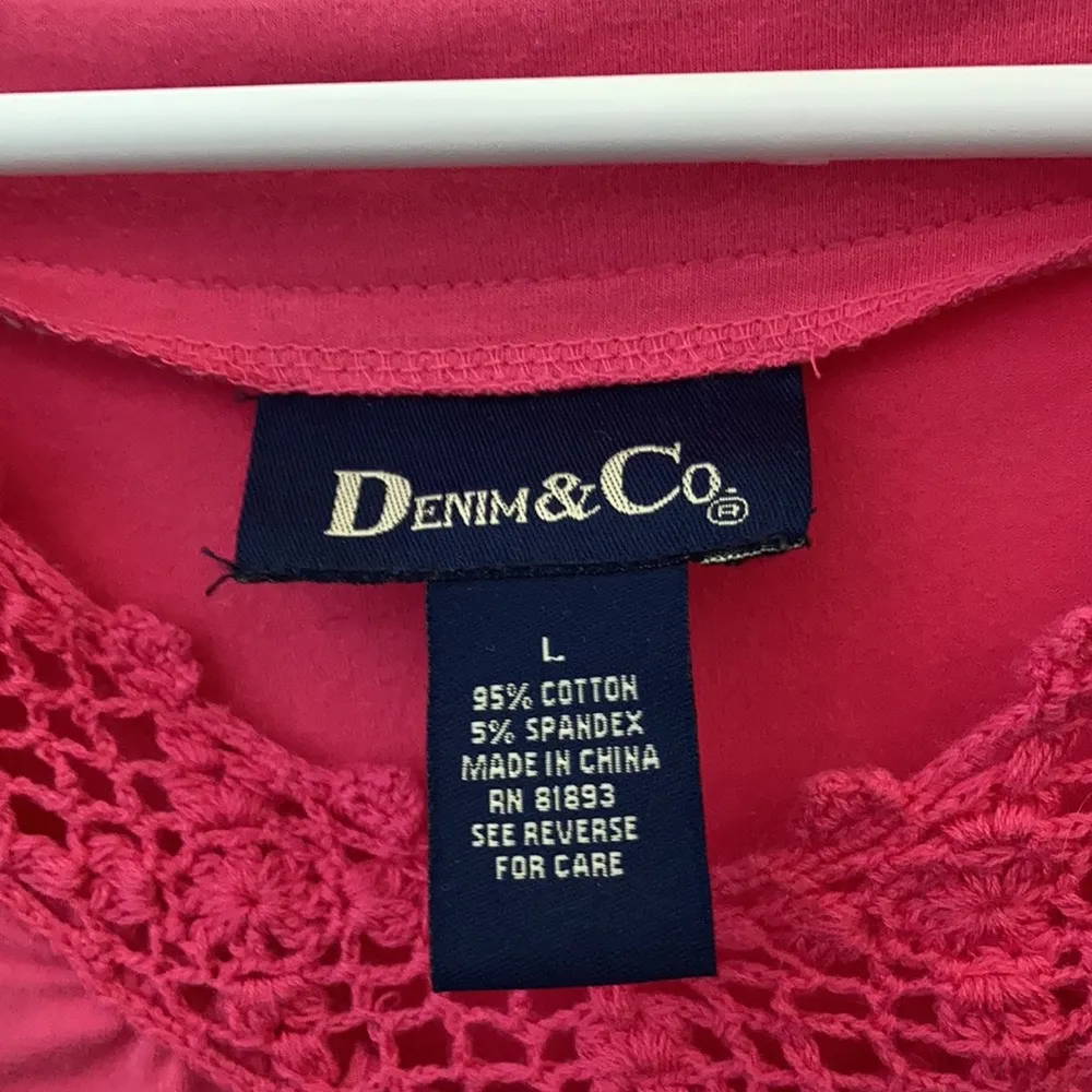 FINAL MARKDOWN Ladies denim and company top large Pink - Image 4