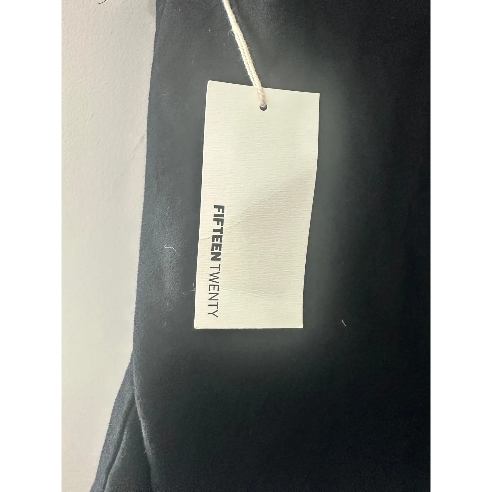 Fifteen Twenty Womens Black Raw Edge‎ Tie Top Short Sleeve Size L - Image 5