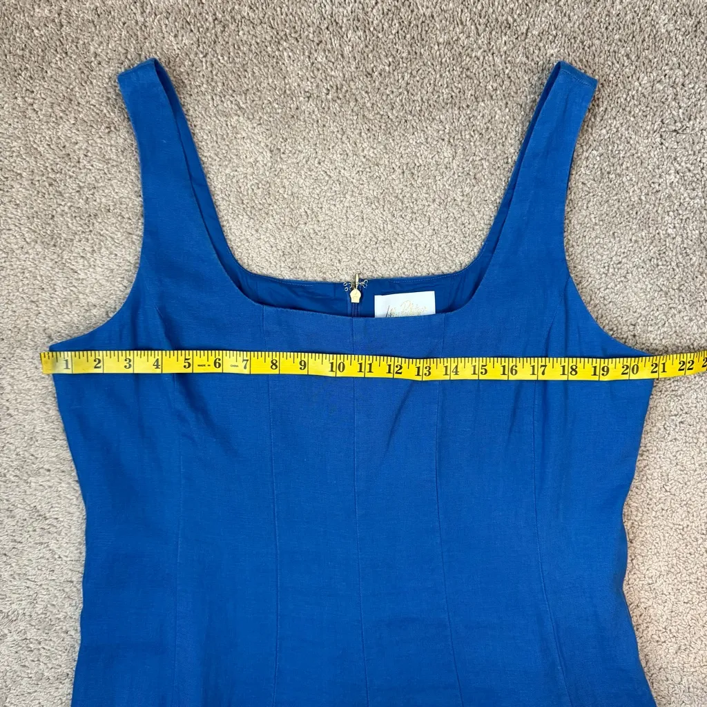 Lilly Pulitzer Calina Linen‎ Midi Dress Burton Blue 16 - Image 9