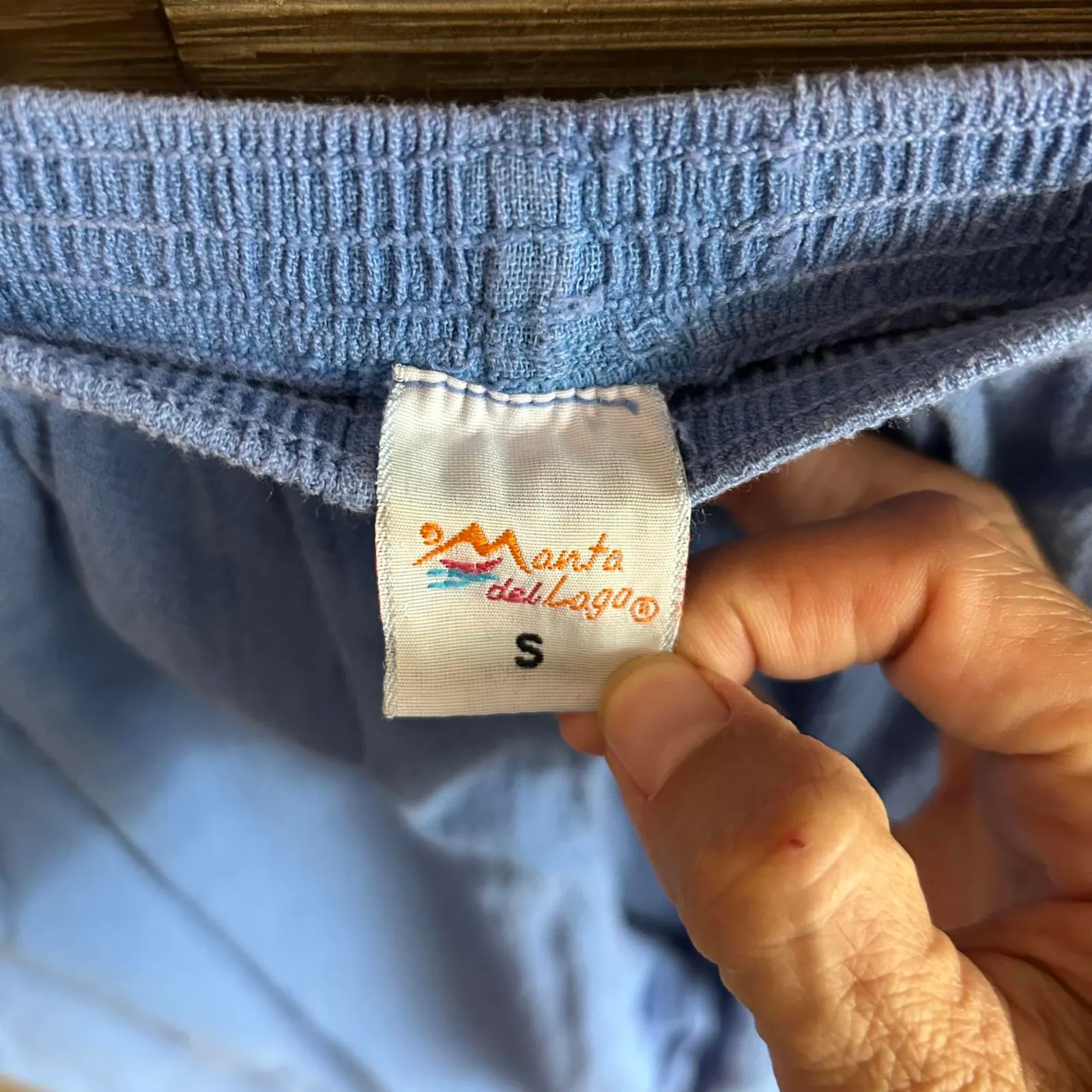 NWT Manta Del Lago Womens Casual Pants Sz Small Light Blue Boho - Image 4