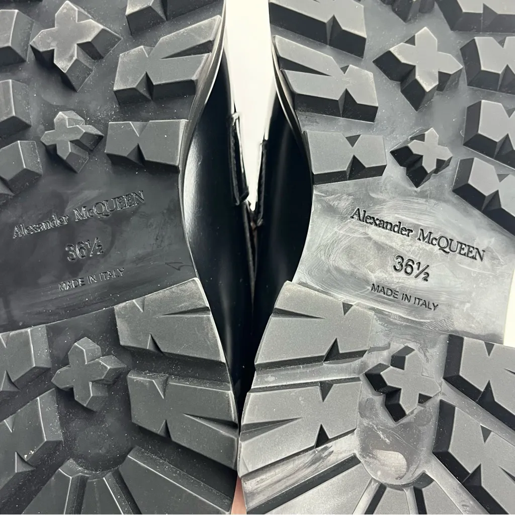 Alexander McQueen Wander Leather‎ Loafer Moccasin Chunky Black US 6.5 EUR 36.5 - Image 5