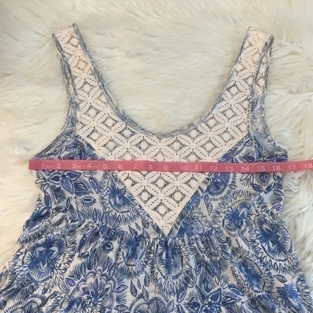 Free People tiered floral crochet lace swing tank - Image 7