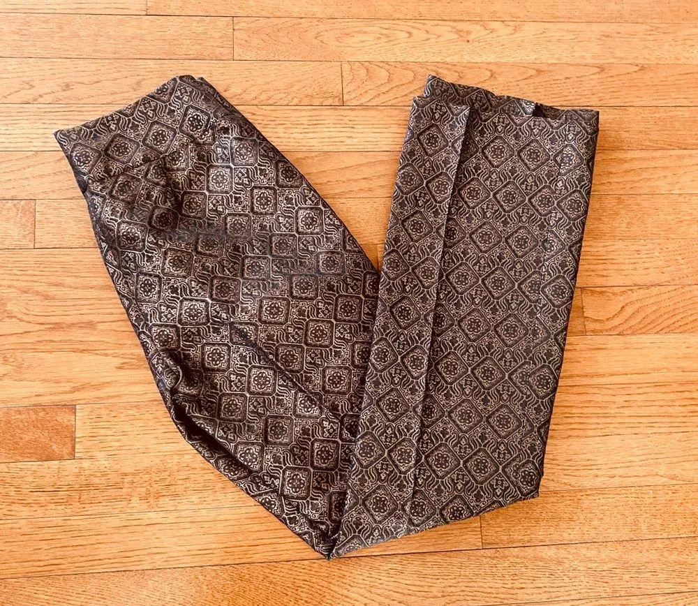 CONTEXT DRESSY SILK BLEND PANTS Black Size 2 - Image 6