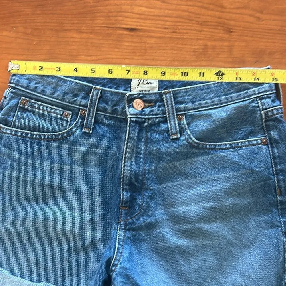 J. Crew cut off rolled high waist denim shorts Merrill wash Size 27 - Image 8