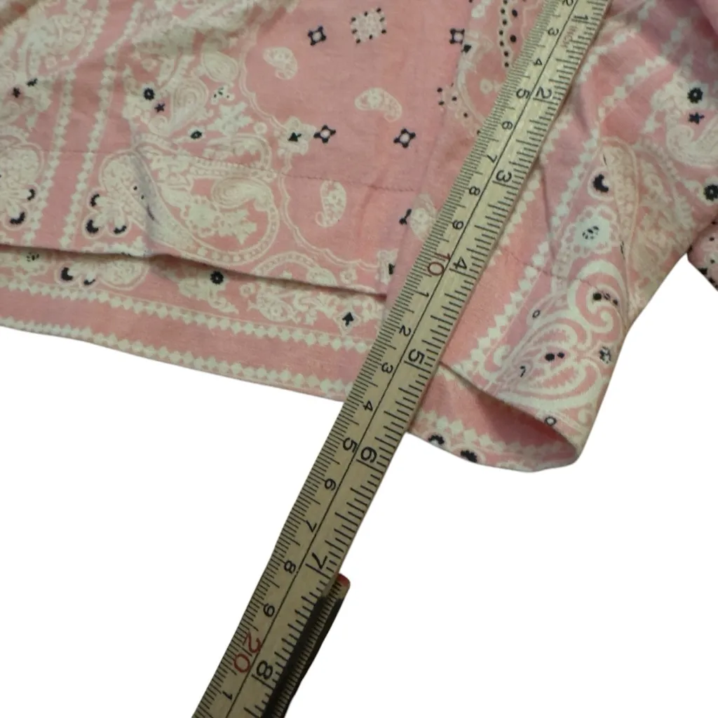 Lane Bryant RARE Pink Paisley Hankerchief Print Belted Shorts Romper Size 16 NWT - Image 8