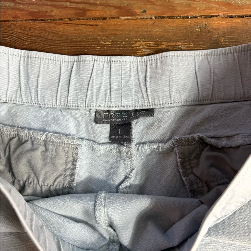 Free Fly Womens Stretch Canvas Cotton Blend Shorts in Bay Blue ~ Size Large 💚🍄 - Image 8