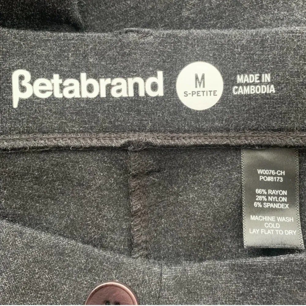 BETABRAND CLASSIC DRESS PONTE STRETCH YOGA CHARCOAL STRETCH PANTS MP - Image 7