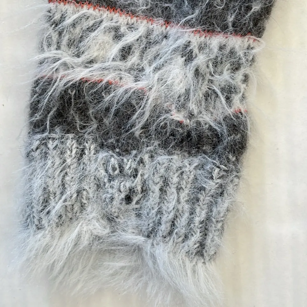 Anthropologie Sleeping on Snow Off The Shoulder Gray Sweater Wool Blend XS - Image 15