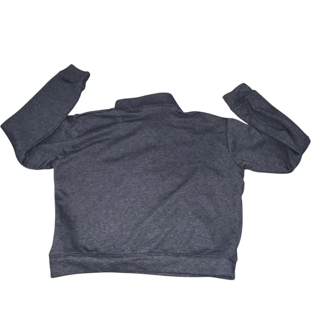 Columbia Navy Blue Heather Trek French Terry Cropped 1/2 Zip Cropped Sweatshirt - Image 8