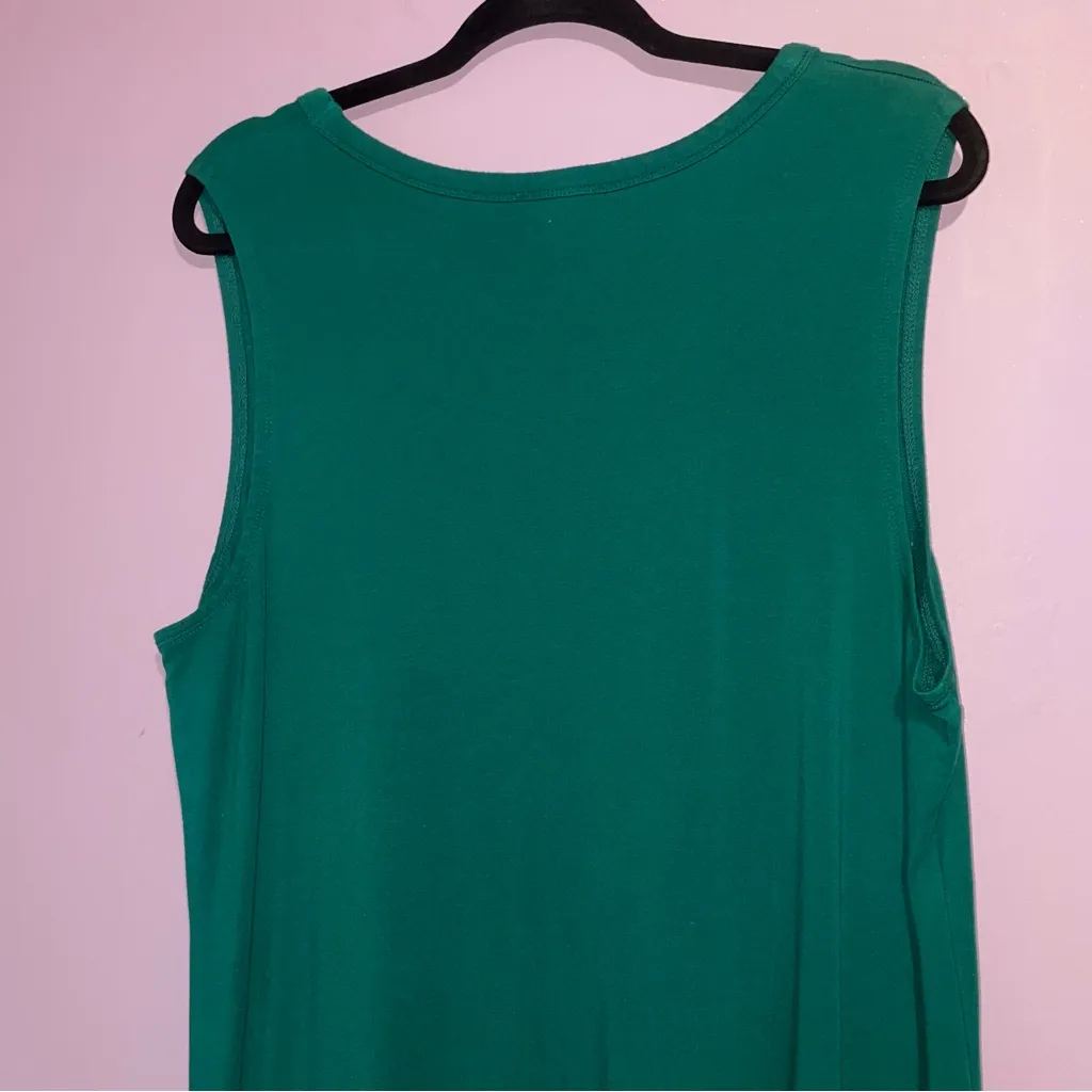 Daily Practice Everyday Midi Dress Women Size XL Soft Stretch Knit Casual Comfy Green - Image 6