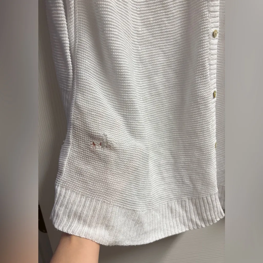 Eileen Fisher Ivory 100% Linen Lightweight Cardigan Size XL - Image 2