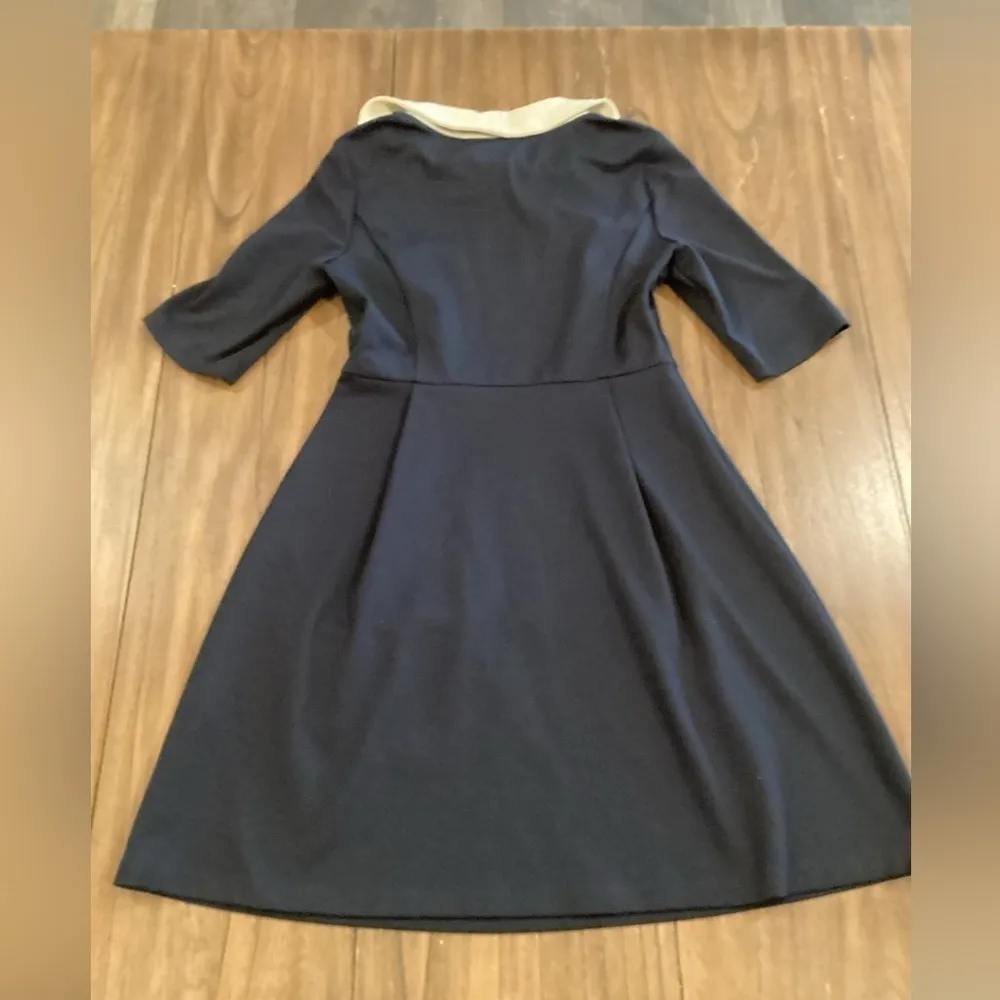 Miss Patina London Parisian Port Peter Pan Collar Navy Mini Dress S/ M Blue Size M - Image 13