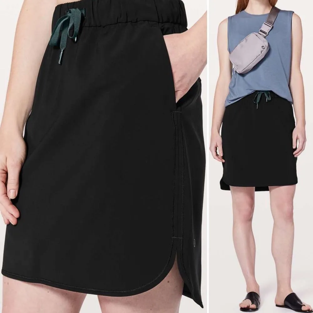 NWT Lululemon On The Fly Skirt Black Travel Quick Dry Mini Skirt Size 4 | XS NEW - Image 9