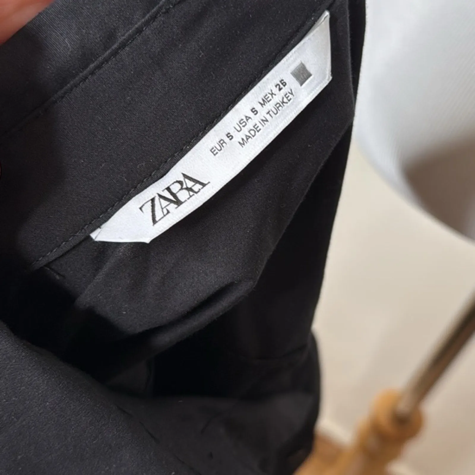 Zara Black Metal Studded Hi Low Button Down - Image 4