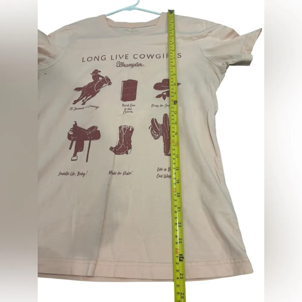 Wrangler “Long Live Cowgirls” Tee Rodeo Western Cowgirl Graphic Tee S - Image 5